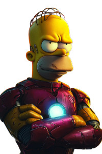 Homer Ironman Vinyl Car Decal Sticker – Waterproof & UV-Resistant 8"