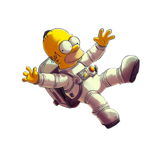 Homer In Space Vinyl Car Decal Sticker – Waterproof & UV-Resistant 8" Homer In Space Vinyl Car Decal Sticker – Waterproof & UV-Resistant 8"