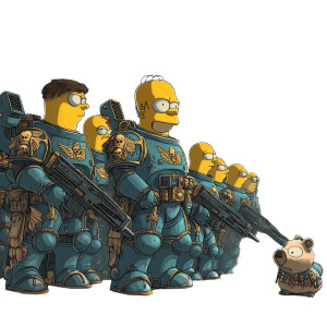 Alpha Legion Simpsons Vinyl Car Decal Sticker – Waterproof & UV-Resistant 8"