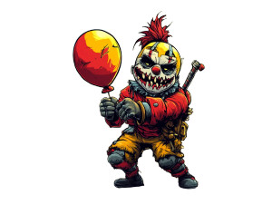 Monstrous Clown Vinyl Car Decal Sticker – Waterproof & UV-Resistant 8" Monstrous Clown Vinyl Car Decal Sticker – Waterproof & UV-Resistant 8"