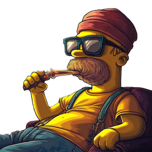 Thug Homer Simpson Vinyl Car Decal Sticker – Waterproof & UV-Resistant 8"