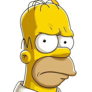 Homer Simpson Scowl Vinyl Car Decal Sticker – Waterproof & UV-Resistant 8"