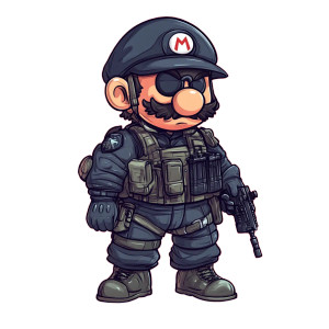 Navy Seal Mario Vinyl Car Decal Sticker – Waterproof & UV-Resistant 8"