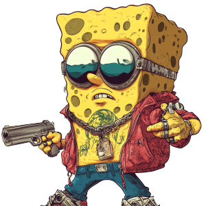 Gangsta Spongebob Vinyl Car Decal Sticker – Waterproof & UV-Resistant 8" Gangsta Spongebob Vinyl Car Decal Sticker – Waterproof & UV-Resistant 8"