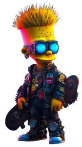 Punk Rock Bart Vinyl Car Decal Sticker – Waterproof & UV-Resistant 8" Punk Rock Bart Vinyl Car Decal Sticker – Waterproof & UV-Resistant 8"