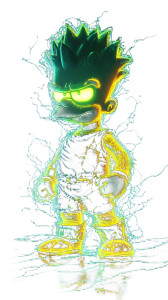 Super Saiyan Homer Vinyl Car Decal Sticker – Waterproof & UV-Resistant 8"