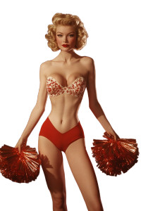 1950S Cheerleader Pose Vinyl Car Decal Sticker – Waterproof & UV-Resistant 8" 1950S Cheerleader Pose Vinyl Car Decal Sticker – Waterproof & UV-Resistant 8"