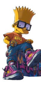 Bart Simpson Rapper V2 Vinyl Car Decal Sticker – Waterproof & UV-Resistant 8"