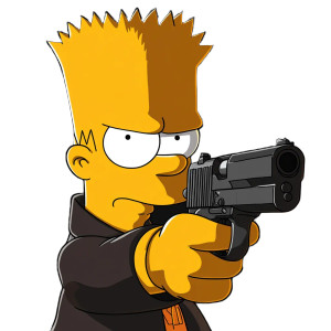 Gangster Bart Simpson Vinyl Car Decal Sticker – Waterproof & UV-Resistant 8" Gangster Bart Simpson Vinyl Car Decal Sticker – Waterproof & UV-Resistant 8"