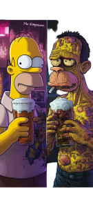 Homer'S Monkey Mishap Vinyl Car Decal Sticker – Waterproof & UV-Resistant 8"