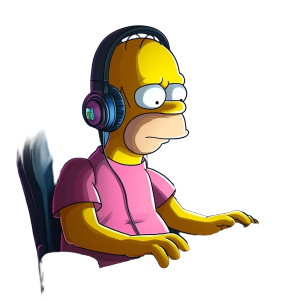 Homer Gaming Setup Vinyl Car Decal Sticker – Waterproof & UV-Resistant 8"