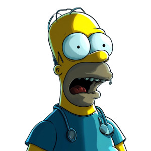 Mad Surgeon Homer Vinyl Car Decal Sticker – Waterproof & UV-Resistant 8"