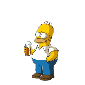 Simpson Drinking Beer Vinyl Car Decal Sticker – Waterproof & UV-Resistant 8"
