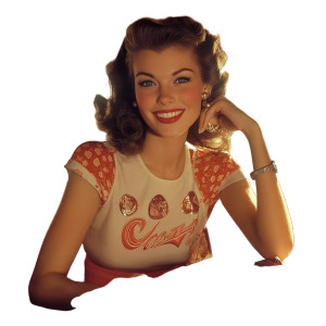 Retro Diner Woman Vinyl Car Decal Sticker – Waterproof & UV-Resistant 8" Retro Diner Woman Vinyl Car Decal Sticker – Waterproof & UV-Resistant 8"