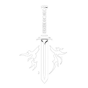 Siamese Sword Logo Vinyl Car Decal Sticker – Waterproof & UV-Resistant 8"