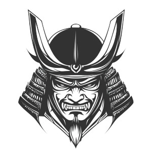Samurai Vector Icon Vinyl Car Decal Sticker – Waterproof & UV-Resistant 8"