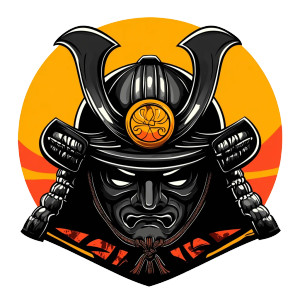 Samurai Helmet Logo V2 Vinyl Car Decal Sticker – Waterproof & UV-Resistant 8"