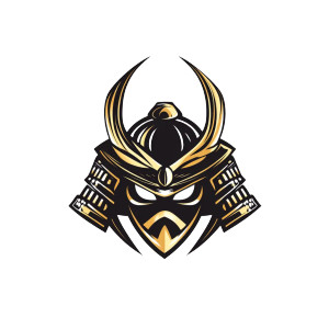 Metallic Samurai Logo Vinyl Car Decal Sticker – Waterproof & UV-Resistant 8"