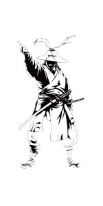 Smiling Samurai Silhouette Vinyl Car Decal Sticker – Waterproof & UV-Resistant 8" Smiling Samurai Silhouette Vinyl Car Decal Sticker – Waterproof & UV-Resistant 8"