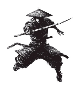 Kung Fu Samurai Vinyl Car Decal Sticker – Waterproof & UV-Resistant 8"