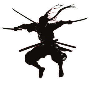 Jumping Ninja Silhouette Vinyl Car Decal Sticker – Waterproof & UV-Resistant 8"