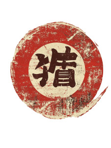 Strength Kanji Stamp Vinyl Car Decal Sticker – Waterproof & UV-Resistant 8"