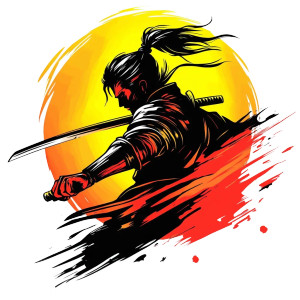 Samurai Icon Logo Vinyl Car Decal Sticker – Waterproof & UV-Resistant 8"