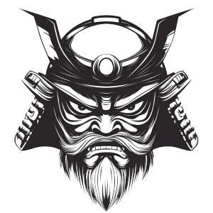 Samurai Face Warrior Vinyl Car Decal Sticker – Waterproof & UV-Resistant 8" Samurai Face Warrior Vinyl Car Decal Sticker – Waterproof & UV-Resistant 8"