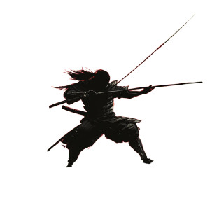 Samurai Spear Throw Vinyl Car Decal Sticker – Waterproof & UV-Resistant 8"
