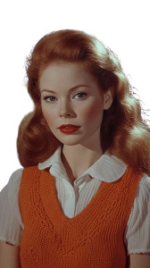 Retro Redhead Portrait Vinyl Car Decal Sticker – Waterproof & UV-Resistant 8" Retro Redhead Portrait Vinyl Car Decal Sticker – Waterproof & UV-Resistant 8"
