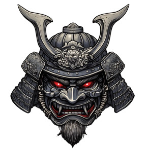 Oni Mask Samurai Vinyl Car Decal Sticker – Waterproof & UV-Resistant 8" Oni Mask Samurai Vinyl Car Decal Sticker – Waterproof & UV-Resistant 8"