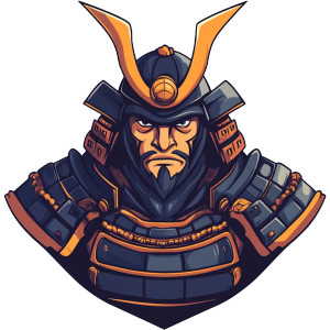Stylized Samurai Mascot Vinyl Car Decal Sticker – Waterproof & UV-Resistant 8" Stylized Samurai Mascot Vinyl Car Decal Sticker – Waterproof & UV-Resistant 8"