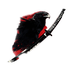 Bushido Eagle Katana Vinyl Car Decal Sticker – Waterproof & UV-Resistant 8"