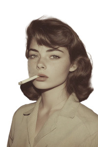 Vintage Smoking Beauty Vinyl Car Decal Sticker – Waterproof & UV-Resistant 8" Vintage Smoking Beauty Vinyl Car Decal Sticker – Waterproof & UV-Resistant 8"