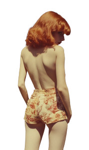 Vintage Redheaded Woman Vinyl Car Decal Sticker – Waterproof & UV-Resistant 8"