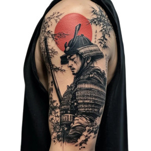 Samurai Tattoo V4 Vinyl Car Decal Sticker – Waterproof & UV-Resistant 8"