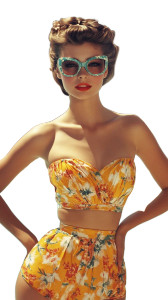 Retro Poolside Vinyl Car Decal Sticker – Waterproof & UV-Resistant 8"