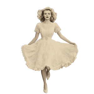 Pretty Twirling Woman Vinyl Car Decal Sticker – Waterproof & UV-Resistant 8"