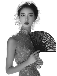 Elegant Cheongsam Girl V4 Vinyl Car Decal Sticker – Waterproof & UV-Resistant 8"