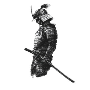 Samurai Sketch Vinyl Car Decal Sticker – Waterproof & UV-Resistant 8" Samurai Sketch Vinyl Car Decal Sticker – Waterproof & UV-Resistant 8"