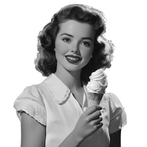 1950 Housewife Ice Cream Vinyl Car Decal Sticker – Waterproof & UV-Resistant 8" 1950 Housewife Ice Cream Vinyl Car Decal Sticker – Waterproof & UV-Resistant 8"