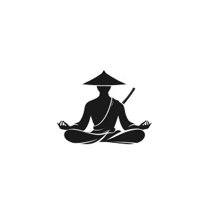 Meditating Samurai Logo Vinyl Car Decal Sticker – Waterproof & UV-Resistant 8" Meditating Samurai Logo Vinyl Car Decal Sticker – Waterproof & UV-Resistant 8"