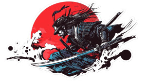 Samurai Sticker Vinyl Car Decal Sticker – Waterproof & UV-Resistant 8" Samurai Sticker Vinyl Car Decal Sticker – Waterproof & UV-Resistant 8"