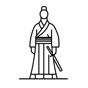Samurai Mentor Icon Vinyl Car Decal Sticker – Waterproof & UV-Resistant 8"