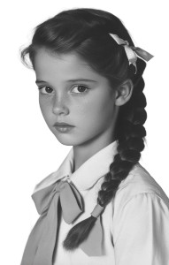 Soviet Schoolgirl Portrait Vinyl Car Decal Sticker – Waterproof & UV-Resistant 8" Soviet Schoolgirl Portrait Vinyl Car Decal Sticker – Waterproof & UV-Resistant 8"