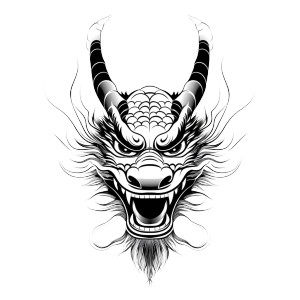 Chinese Dragon Face Vinyl Car Decal Sticker – Waterproof & UV-Resistant 8" Chinese Dragon Face Vinyl Car Decal Sticker – Waterproof & UV-Resistant 8"