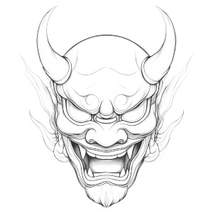Oni Mask Vinyl Car Decal Sticker – Waterproof & UV-Resistant 8" Oni Mask Vinyl Car Decal Sticker – Waterproof & UV-Resistant 8"