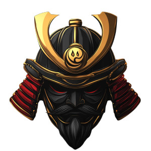 Samurai Helmet Logo V7 Vinyl Car Decal Sticker – Waterproof & UV-Resistant 8"