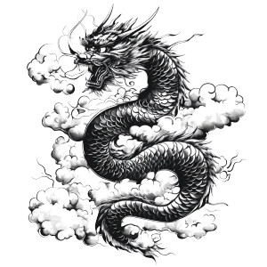 Japanese Dragon Illustration Vinyl Car Decal Sticker – Waterproof & UV-Resistant 8" Japanese Dragon Illustration Vinyl Car Decal Sticker – Waterproof & UV-Resistant 8"