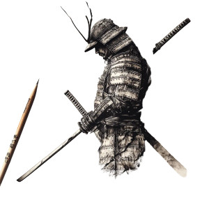 Samurai Design V2 Vinyl Car Decal Sticker – Waterproof & UV-Resistant 8"